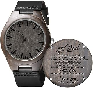 男士雕刻木制手表,天然木质手表个性化礼品定制手表爸爸儿子丈夫生日