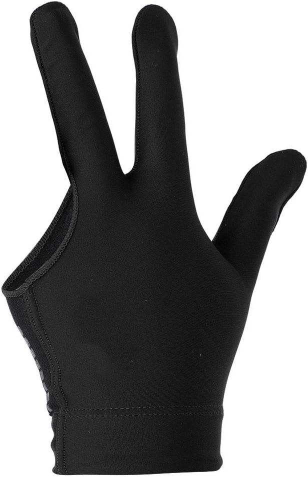 gojiny 中性台球手套弹性台球射手左手打开三指手套泳池手套