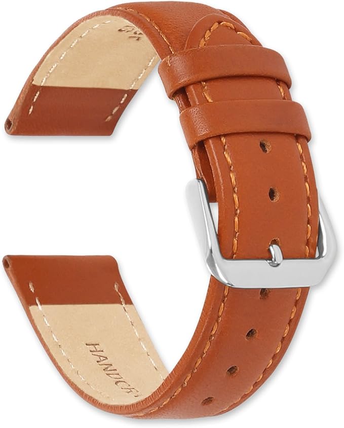 debeer stage coach 皮革表带 - 颜色和宽度可选 - 10,12,14,15,16,17