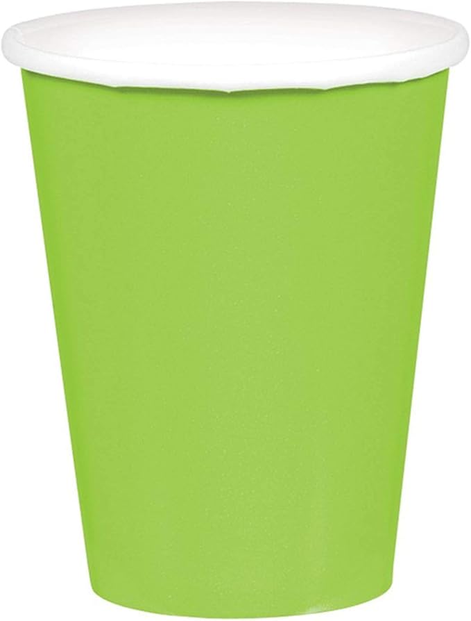 一次性纸杯派对餐具,奇异果绿,纸张,9 盎司,20 支装