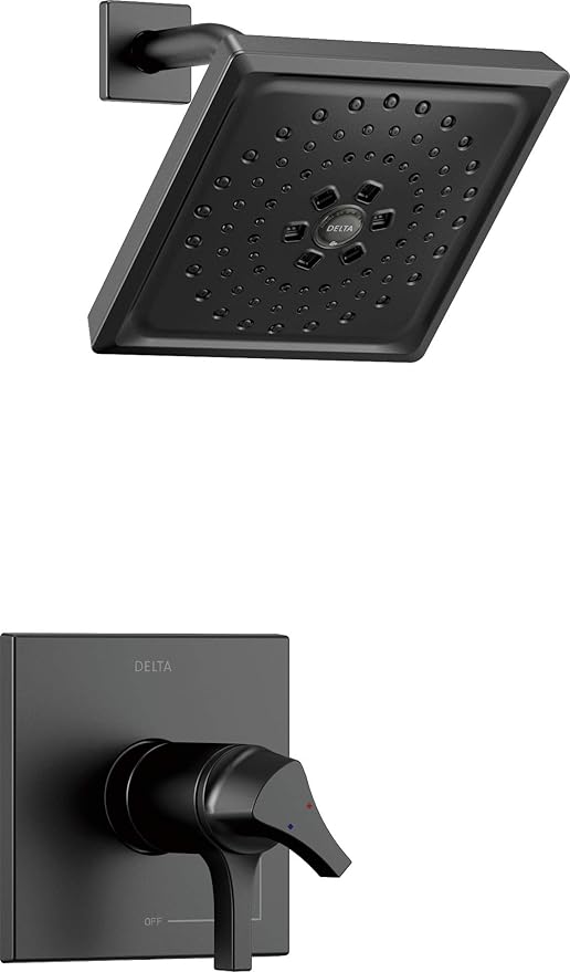 delta 水龙头 t17t274-bl tempassure 17t 系列仅修剪淋浴,哑光黑色