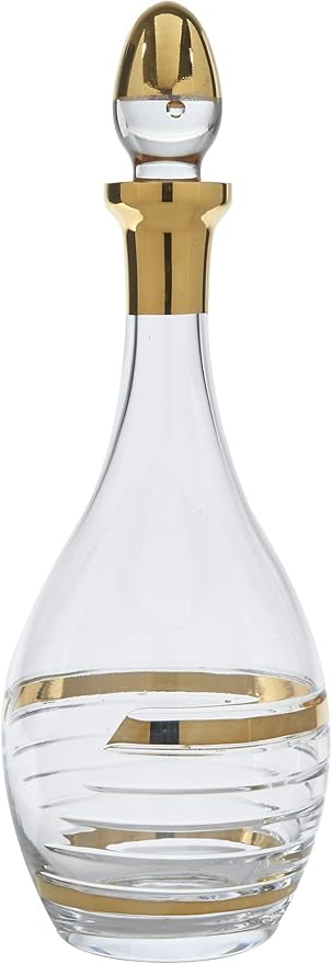 gl appalachia 高级玻璃*器带真正的 24k 宽金边缘 | 豪华手工吹酒瓶