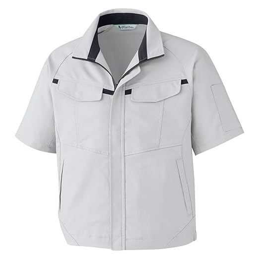 春夏 短袖 拉链茄克衫 生态纺织品防静电 beldeccell ves661 银灰色