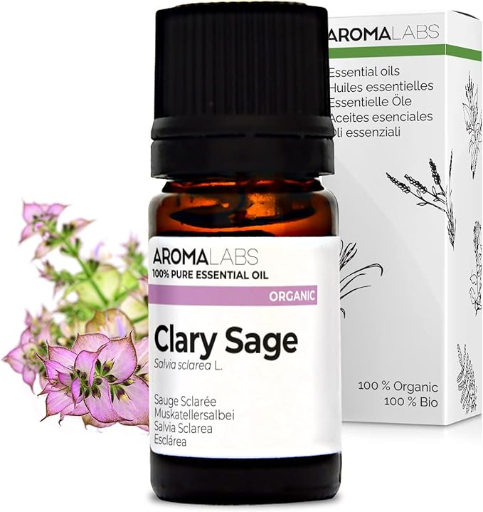 bio - clary sage 精油 - 5毫升 - *纯净,天然,化学和ab认证 - 芳香