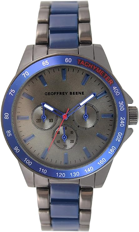 geoffrey beene 男式计时双色测距仪手表
