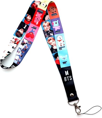 K Pop Bts 挂绳钥匙链 Bts X 线路字符bt21 亚马逊中国 珠宝首饰
