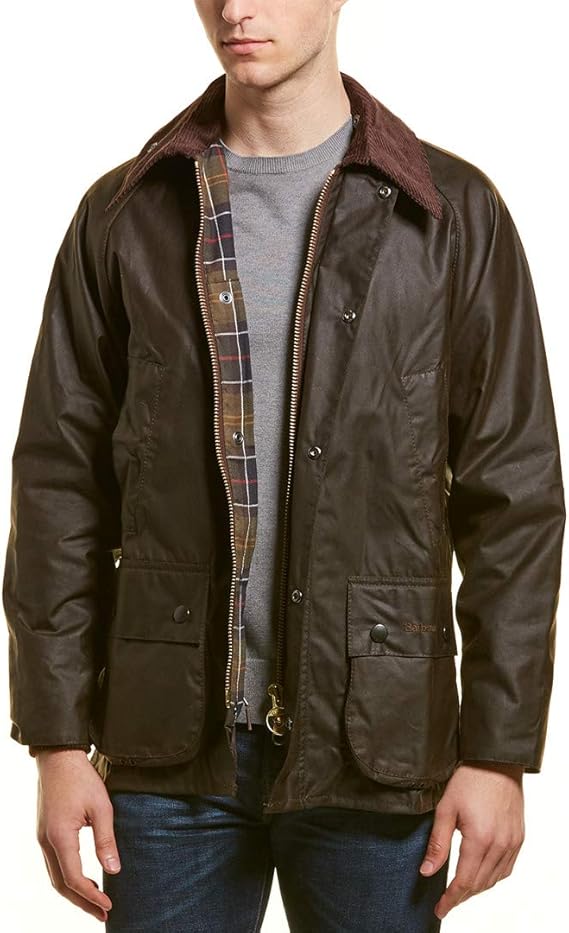 barbour 男式经典贝尔蜡棉夹克 橄榄色 44 【barbour】 服饰箱包
