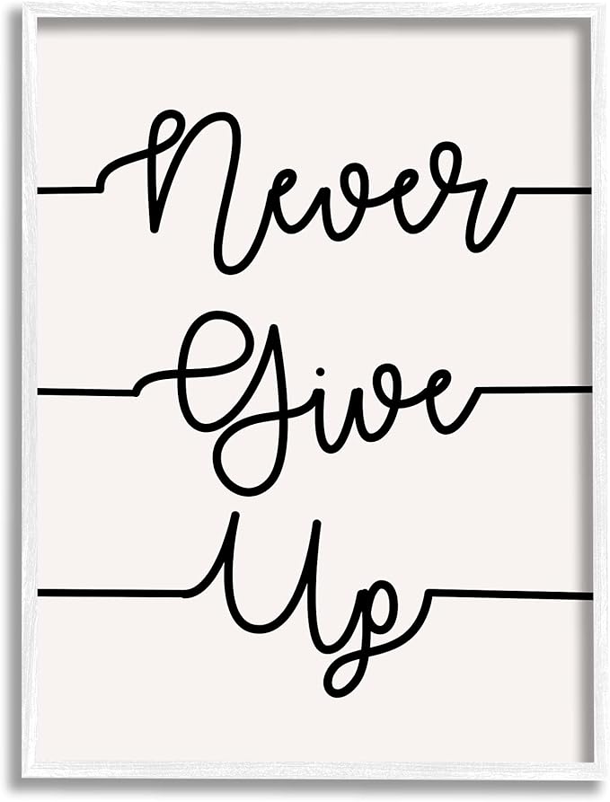 stupell industries never give up phrase 抽象线条排版,由 sd