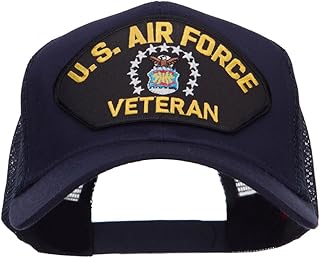 us air force veteran patched mesh cap