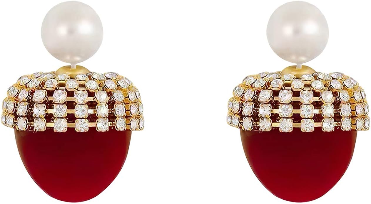 gbahfy 创意甜美仿红樱桃形耳环女士时尚韩国珠宝朋友派对女孩耳环