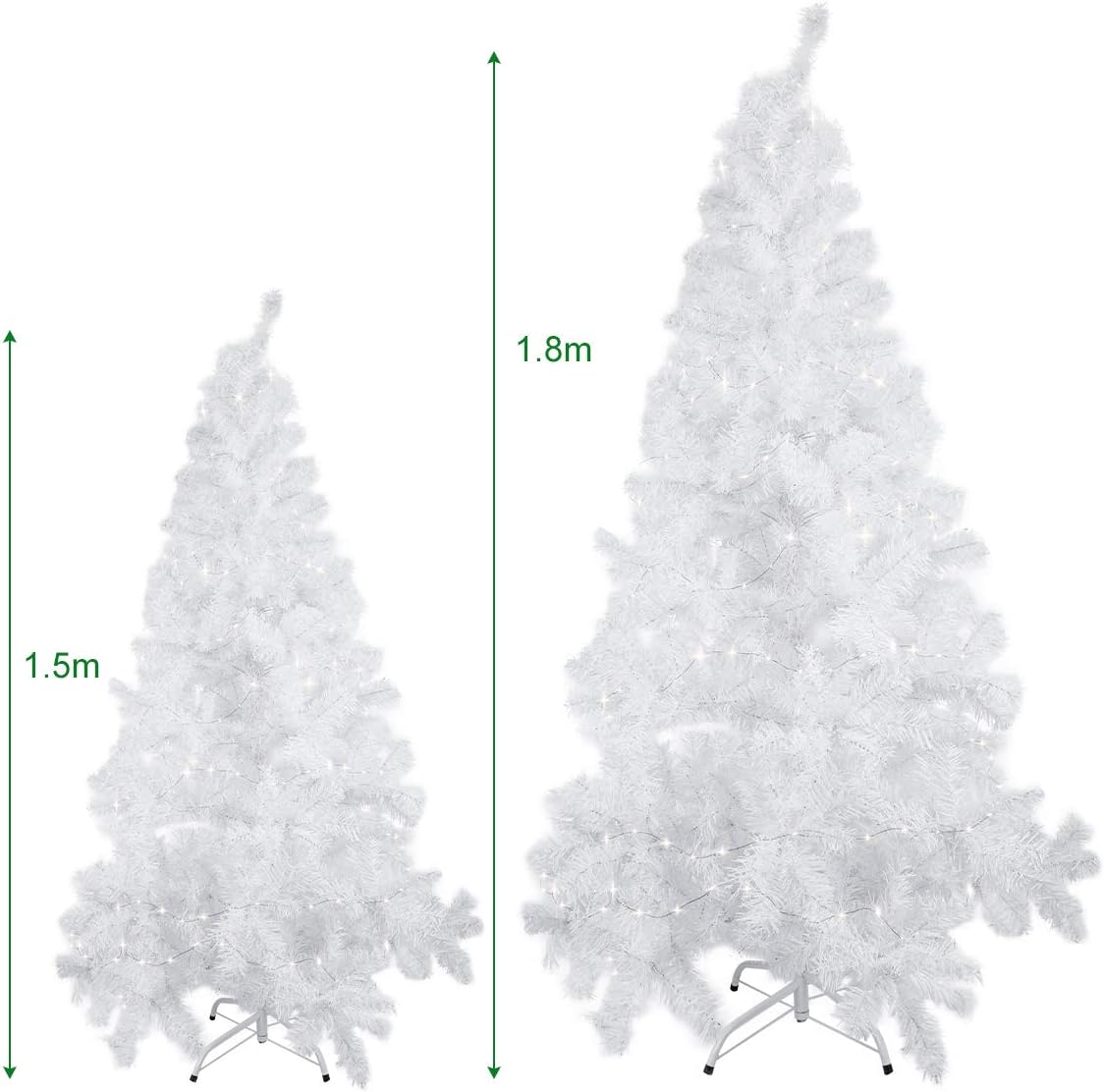 Uten 6ft PreLighted Artificial Christmas Tree with Incandescent Warm
