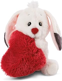 nici 毛绒动物兔子 13 厘米 带心形 毛绒兔子 毛绒动物 带毛绒心形