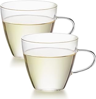 capitea 透明玻璃杯带手柄,耐热,可用洗碗机清洗,浓缩咖啡 150 毫升,1