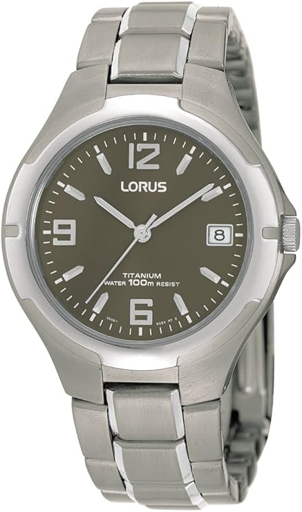 lorus 男式石英手表钛运动 rxh63bx9