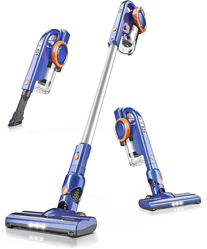 orfeld 无绳吸尘器 轻便 强力吸力 可充电电池 4合1真空吸尘器 长达50