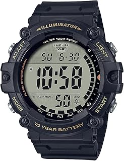 casio 卡西欧 illuminator 超长表带 10 年电池 100 米防水 5 闹钟带
