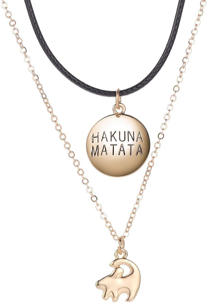 blingsoul 狮子项链 国王 - hakuna 吊坠 matata 礼物 首饰