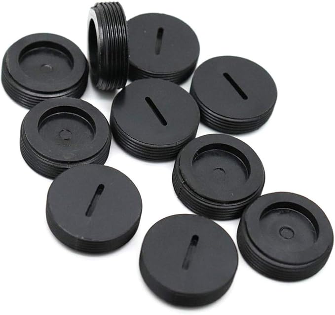 10 件 20mm od 外螺纹塑料电机碳刷支架盖黑色