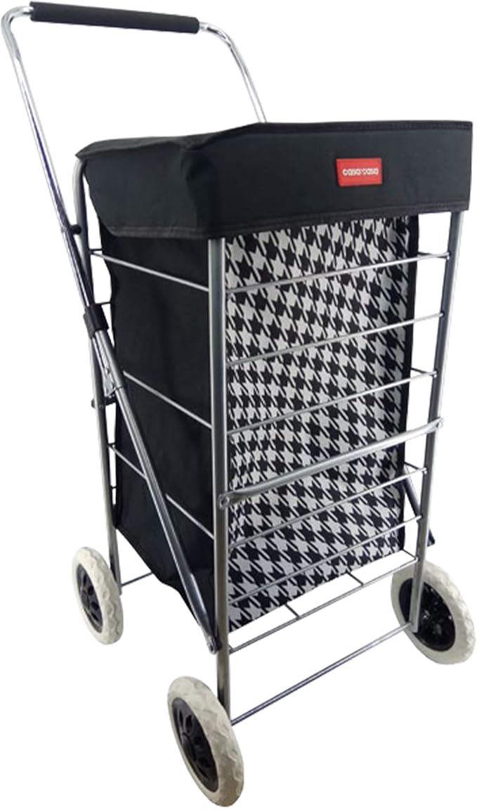 casa&amp;casa dogtooth 车轮购物手推车 | 65 升大容量 | 优雅可