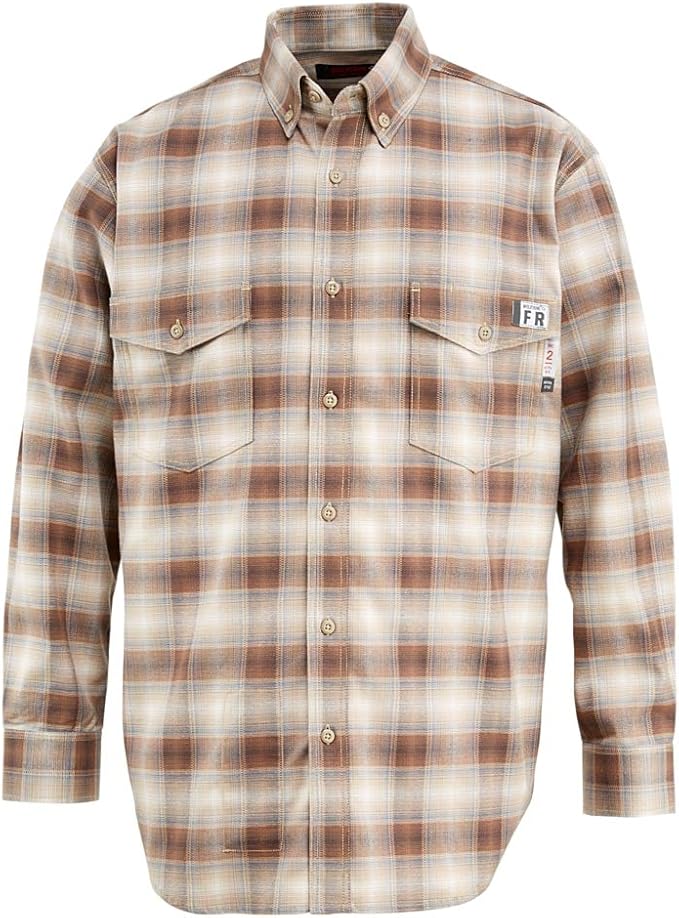 wolverine 男式防燃格子斜纹衬衫