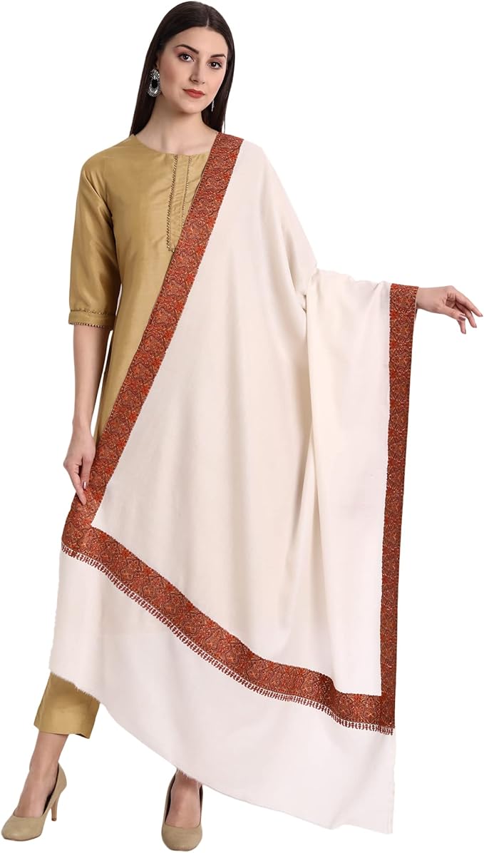 kashmiri 印度 sozni 刺绣羊绒围巾女士围巾