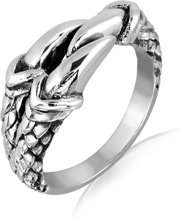 withlovesilver 实心 925 纯银缠绕龙爪戒指