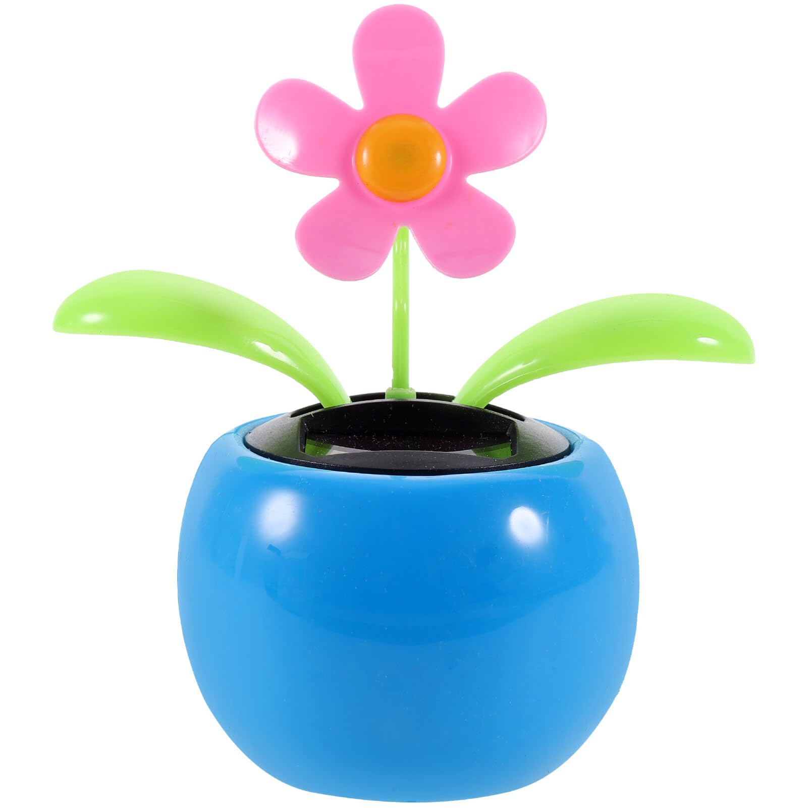 VILLCASE Solar Dance Flower Automatic Dashboard Decoration Car Shake Flower decoration Car Interior Doll decoration Table Wiggle doll suitable for car dashboard desk blue