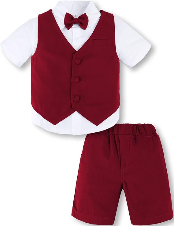 a&amp;j design 幼儿套装,男孩绅士服装,3 件套衣服套装衬衫和