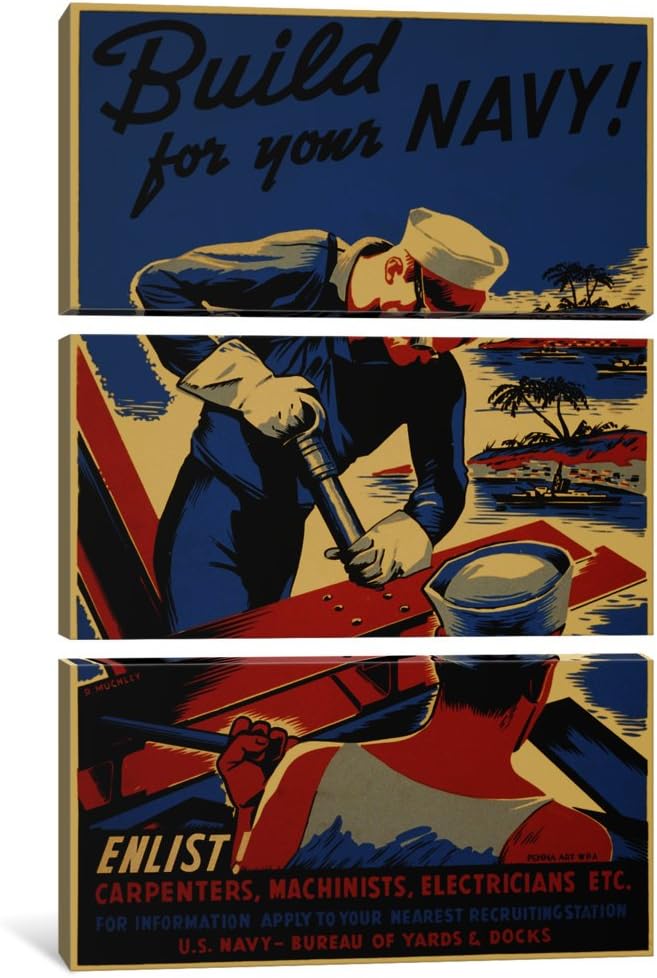 recruiting vintage 海报帆布印刷品,作者佚名艺术家,1.91 x