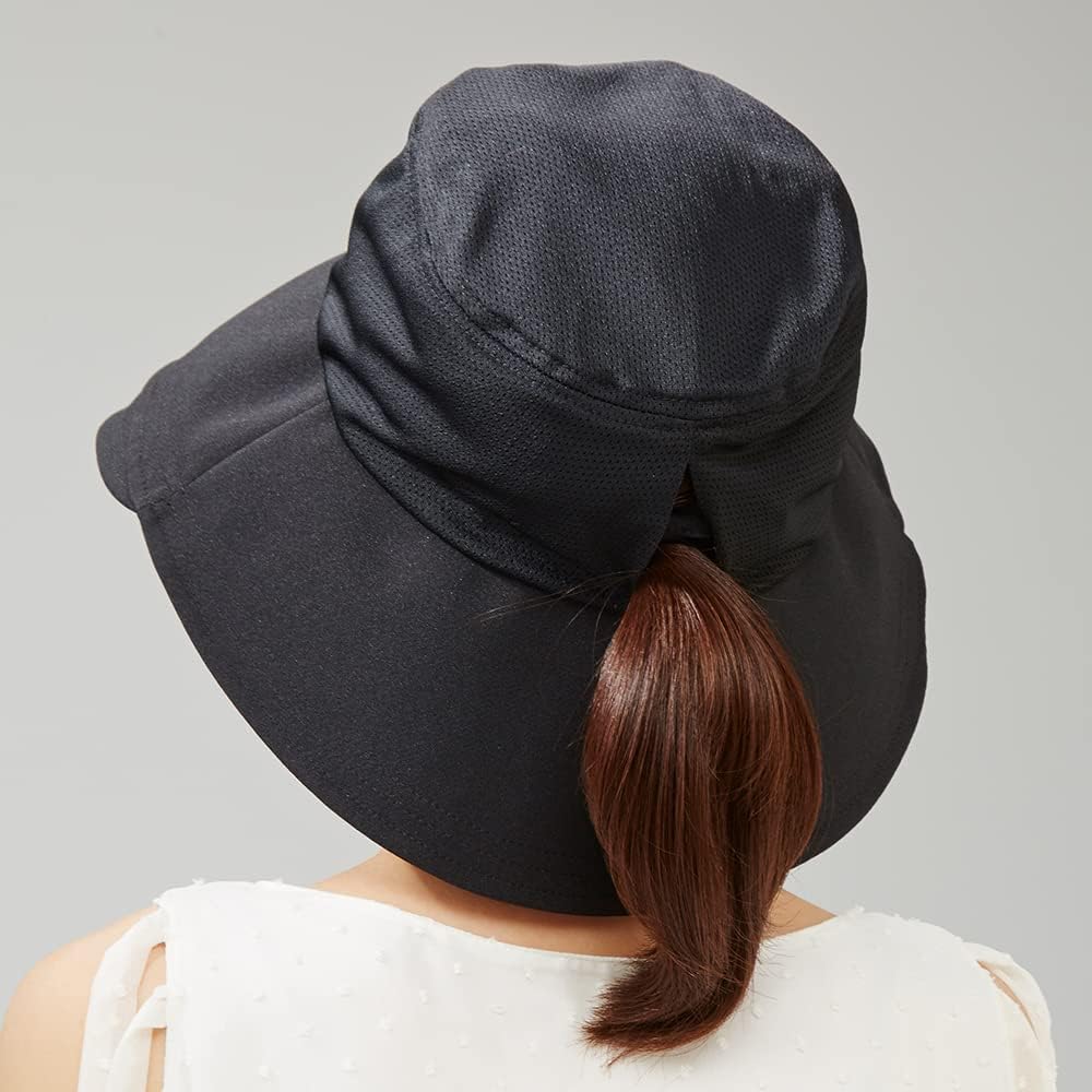 aimedia 帽子 女士 宽檐帽 防紫外线 狩猎帽 网眼 防紫外线 透气性好