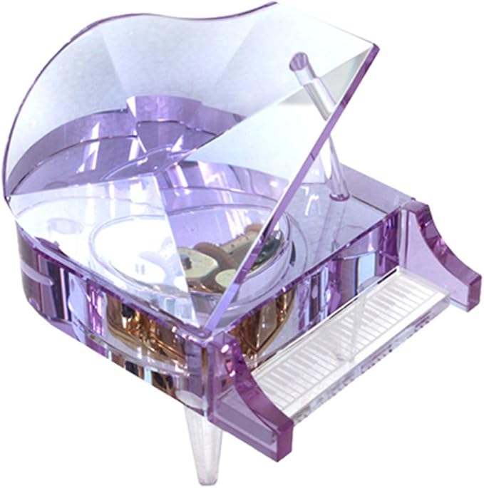 情人节礼物】惟有爱 大号音乐盒 水晶钢琴yh001 紫色爱情 紫爱着你