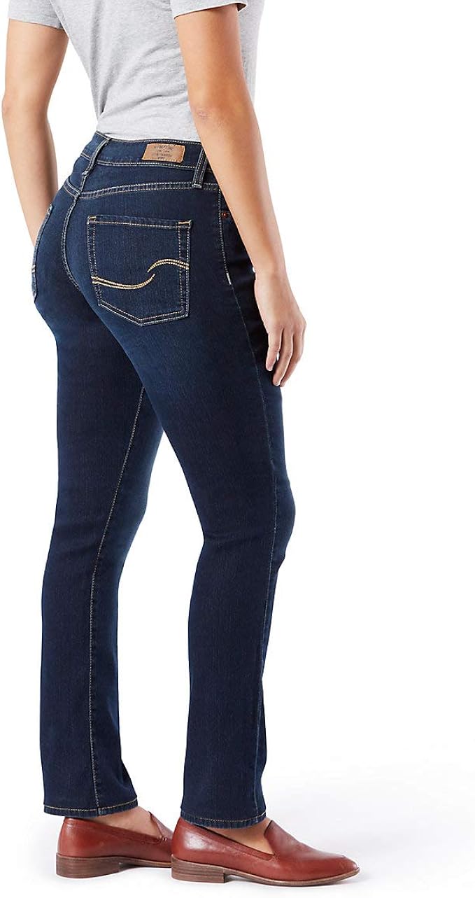 levi strauss &amp; co. 签名金色标签女士现代直筒牛仔裤