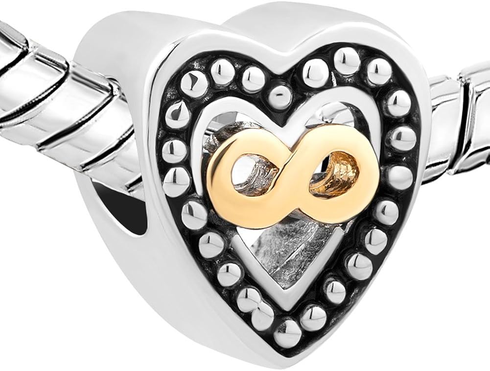 candycharms 无限爱心坠饰珠手链 : 亚马逊中国: 珠宝首饰