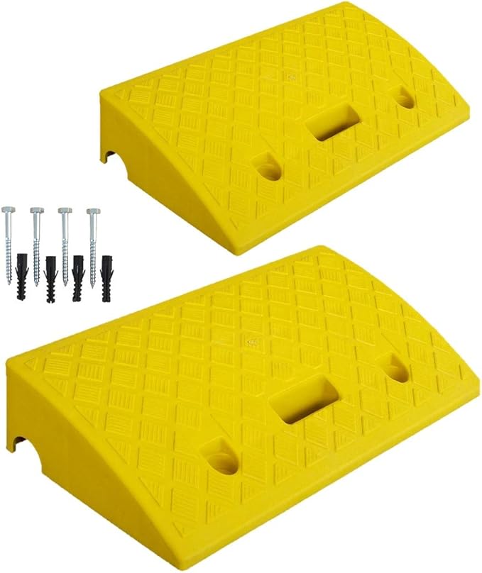 sonic bee 便携式塑料挡泥板 2 pc - 重型轻质门槛坡道,适用于车道