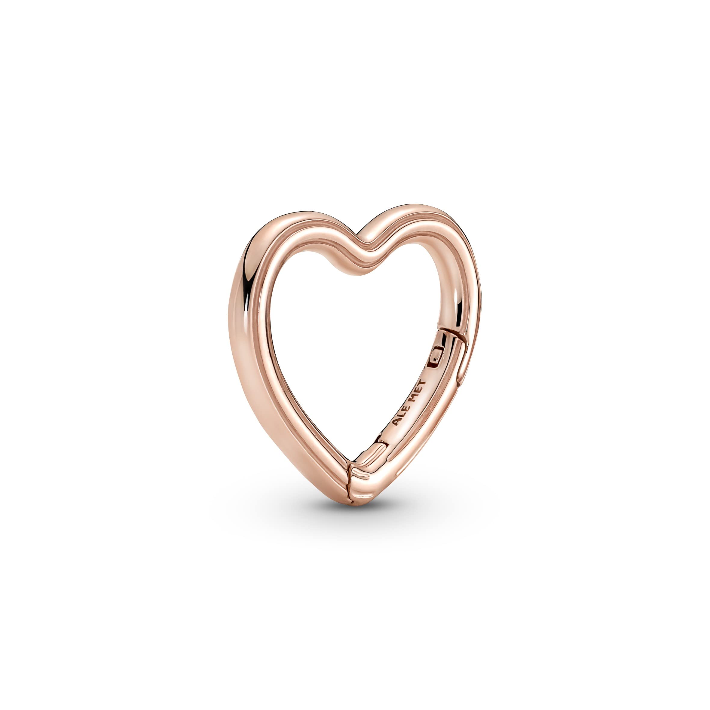 Pandora ME shape Heart-shaped connector made of 14-carat rose gold gold-plated metal alloy,780081C00