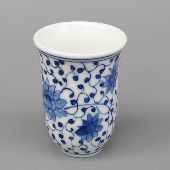 御豪 景德镇瓷器手绘小茶杯洋莲花闻香杯茶具品茗杯仿古