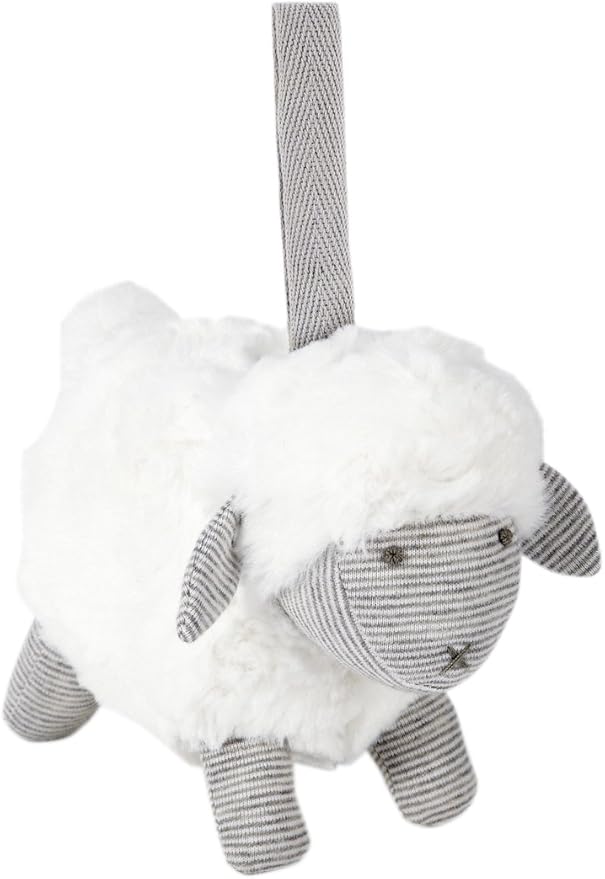 &amp; papas welcome to the world chime 绵羊软玩具 灰色绵羊