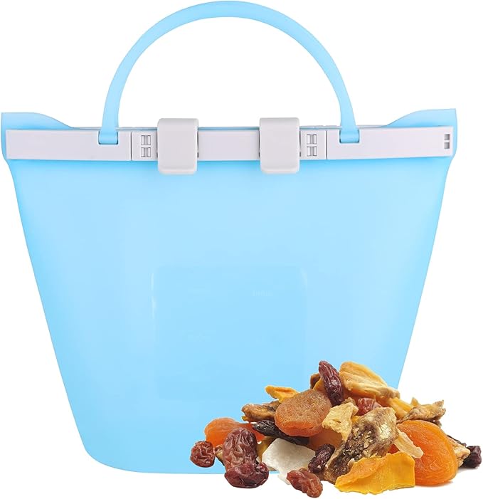 收纳袋 便携式防漏硅胶可反复使用的冰箱食品袋 可放置食品的硅胶袋