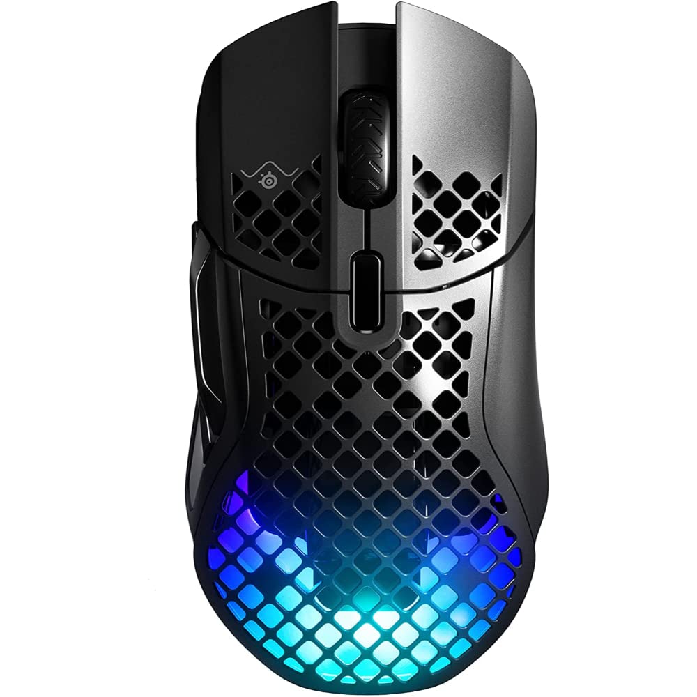 SteelSeries Aerox 5 Wireless Gaming Mouse - Ultra Light 74g - 9 buttons - Bluetooth /2.4GHz - 180 hours battery life - IP54 waterproof - PC/MAC - FPS, MOBA, Battle Royalty