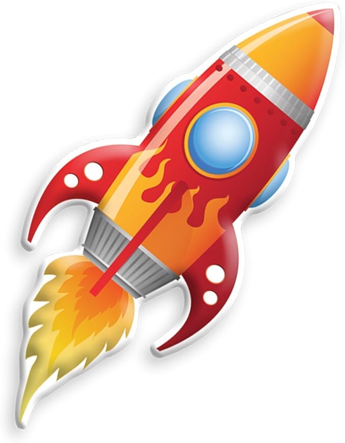 in my room jr. 大红火箭幼儿房装饰夜灯 大红色火箭 12" 红色