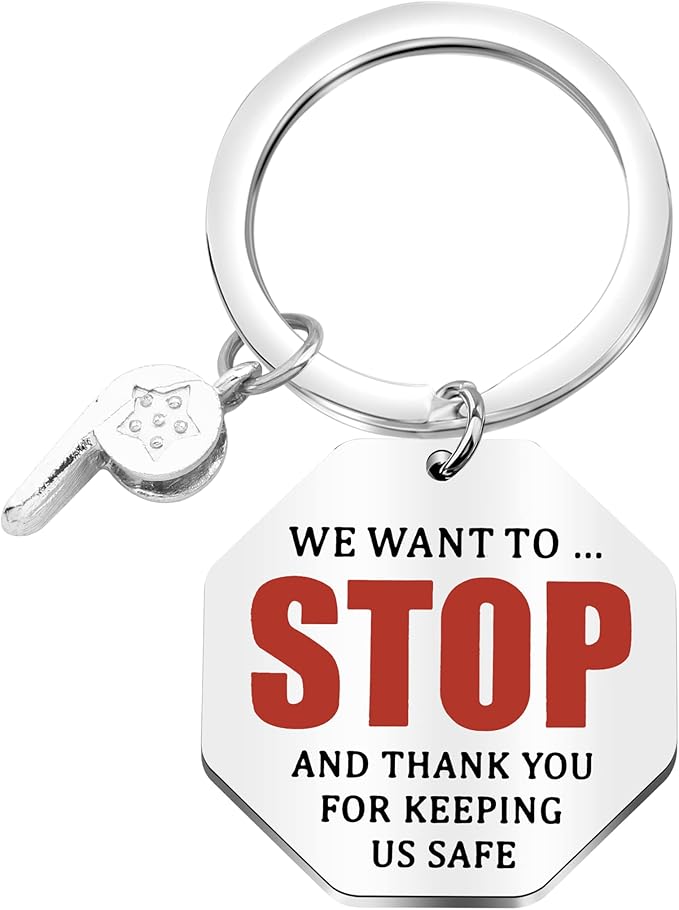 faadbuk crossing guard 谢谢礼物穿越防护钥匙扣十字行走助手礼物