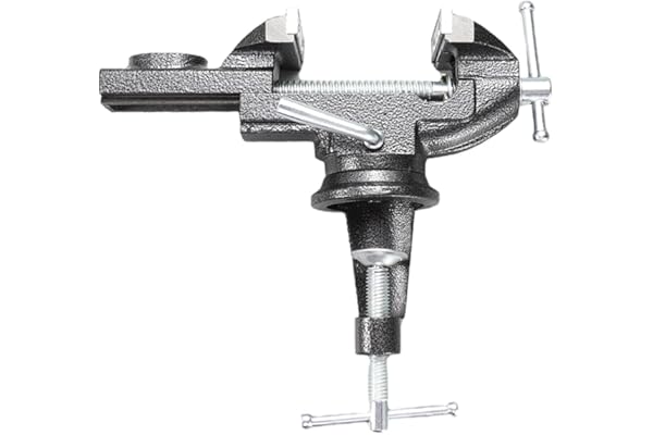 桌面钳 2 英寸,360° 旋转底座通用家用虎钳便携式长椅夹,夹紧式虎钳