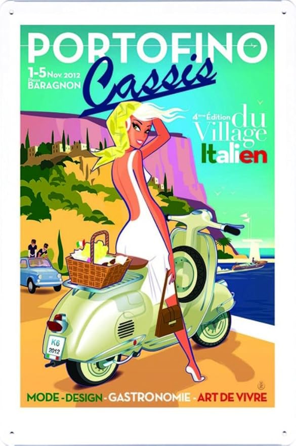vespa scooter plazza baragnon cassis a 7.8 x 11.