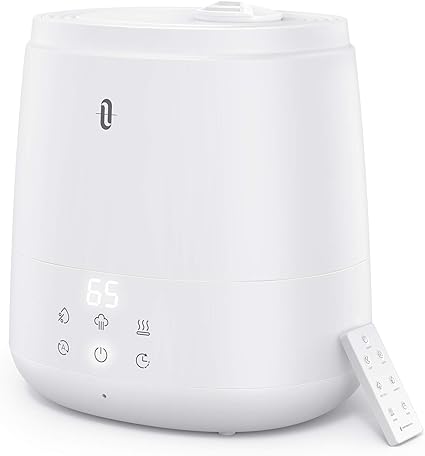 Taotronics 卧室加湿器 6升 家用冷热加湿器 顶部填充超声波空气加湿器 自定义湿度 远程控制 睡觉模式 Led显示 低声静音 亚马逊中国 小家电