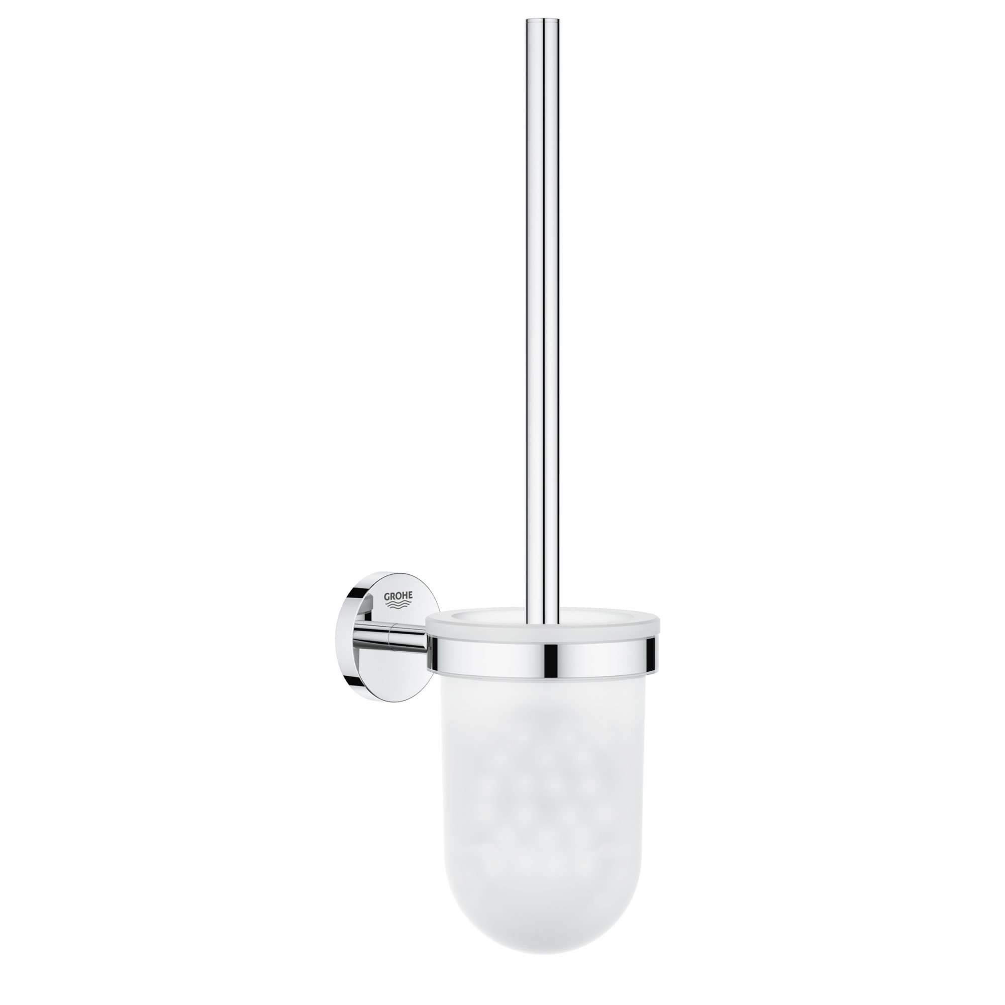 GROHE Bau Cosmopolitan Toilet Brush Set (Material: glass/metal) Bathroom accessories 40463001, chrome plated