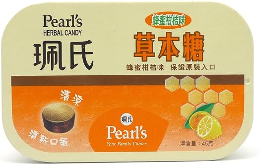 珮氏草本蜂蜜柑桔味珮夫人润喉糖15粒45g舒喉 亚马逊中国 食品