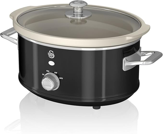 天鹅-复古-厨师/厨师锅 - 黑色 - 3.5 升 黑色 26.50 x 33.20 x 22 cm