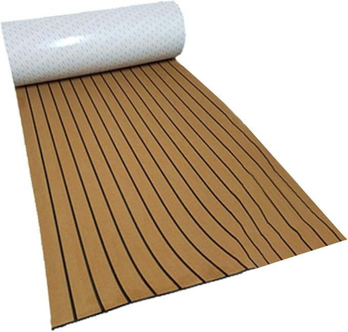 94x17 英寸 eva 泡沫柚木地板板船 eva 柚木甲板板自粘海甲板船地板垫