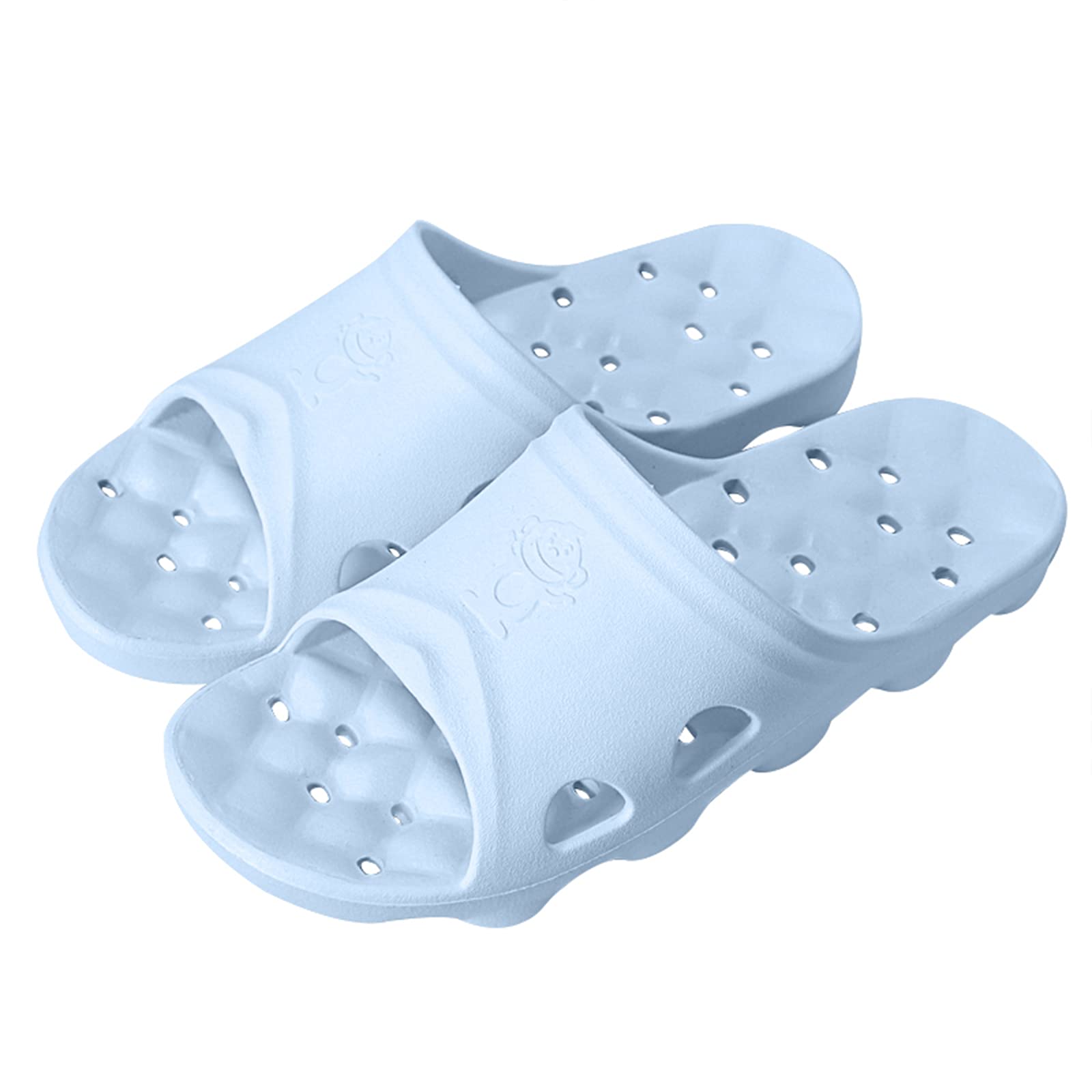 BAI HOU Shower slippers, slippers with drainage holes, quick-drying non-slip slippers, Bathroom slippers Gym slippers Soft soled open toe home slippers, EVA waterproof table for both men and women