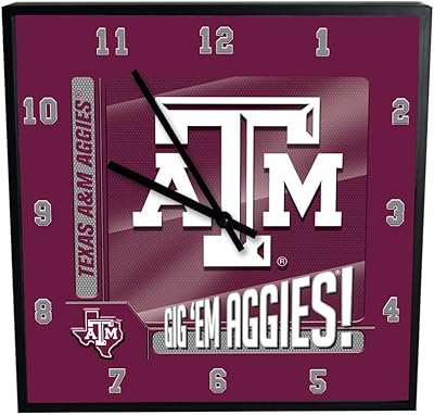 12 英寸方形时钟,均码,多色